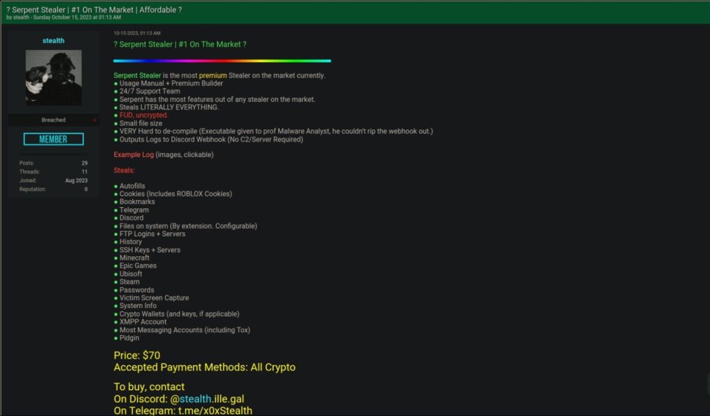 Darkweb Post
